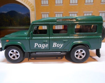 Wedding Day Personalised Name Landrover Page Boy Gift Best Man Usher Ring Bearer Gift Toy Car All Wedding Roles AVAILABLE New & Boxed