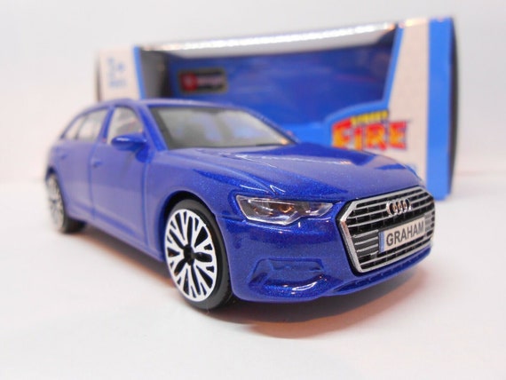 PERSONALISED PLATES Audi A6 Avant Toy Car Model Boy Girl Dad Mom