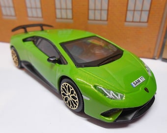 Lamborghini Huracan PERSONALISED PLATES Toy Car Model boy girl dad mom uncle grandad  Birthday Christmas gift present New Boxed 1:43 scale