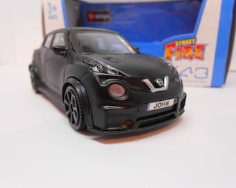 PERSONALISED PLATES Nissan Juke Toy Car Model boy girl dad mom uncle grandad brother Birthday Christmas gift present New Boxed 1:43 scale