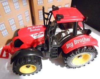 New Big Brother Best Big Brother Best Son daughter Sister Best Dad Best Grandad Best Mom Best Uncle Gift personalised Name tractor Toy Car