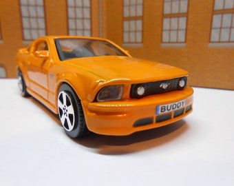 FORD MUSTANG toy car Personalised plates Model boy girl dad mom uncle grandad brother Birthday Christmas gift present New Boxed 1:43 scale