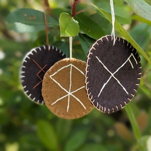 Felt Bindrune Ornaments