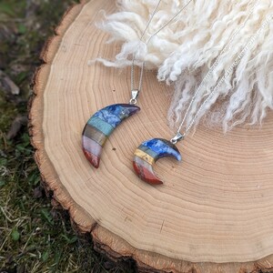 Precious Stone Moon Necklace