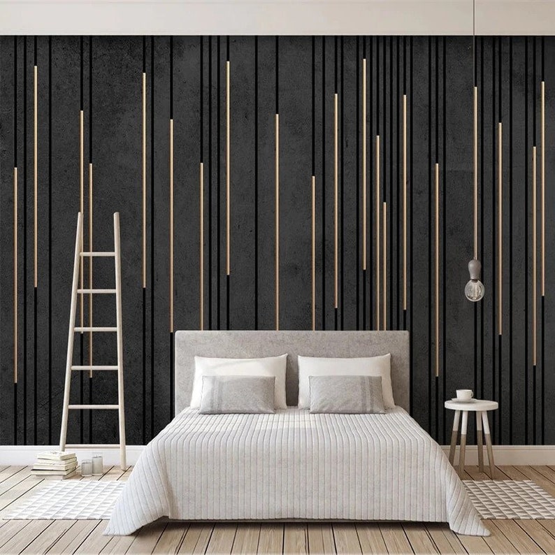 Modern Design 3D Wallpaper Stereo Lines Nordic Light Custom - Etsy