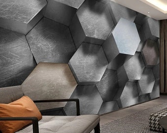 thumbnail image 2 of 3D Colours Cubes Wallpaper Mural - Living Room Home Decor - Wall Sticket Studio 2 of 4