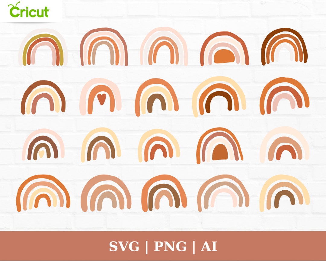 Boho Rainbow Svg Bundle Cute Rainbow Svg Boho Rainbow - Etsy Canada