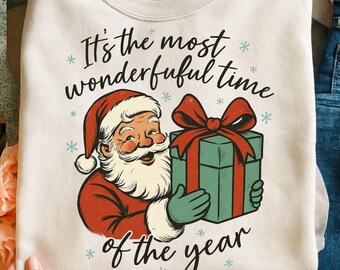 Retro Christmas Santa PNG: Holiday Doodle Design (Digital File)