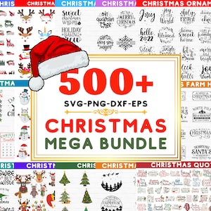 Christmas SVG Mega Bundle: 500+ Designs, Commercial Use (Digital Download)