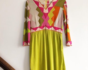 Emilio Pucci vintage mini dress silk jersey size small/medium