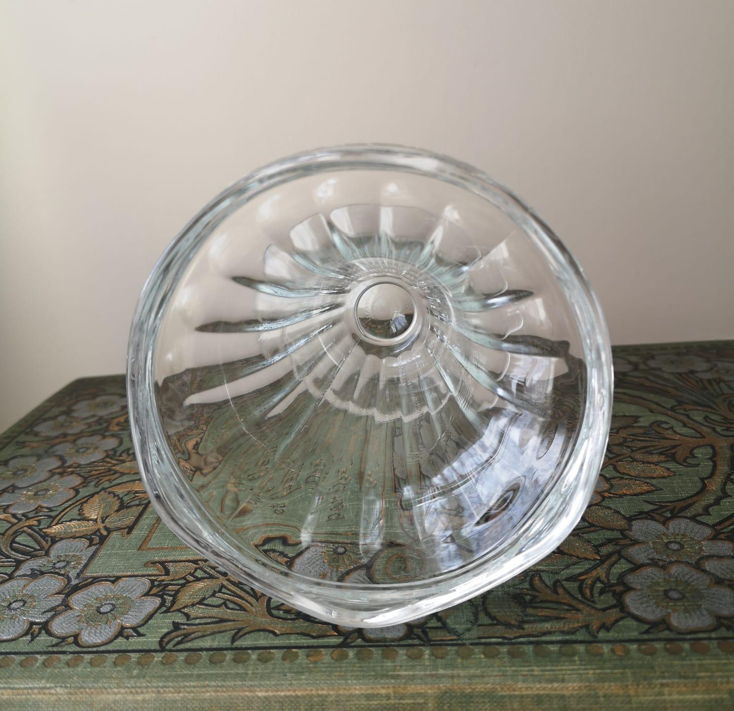 Collection Vintage 6 coupes à glace en verre bullé et ambré pieds