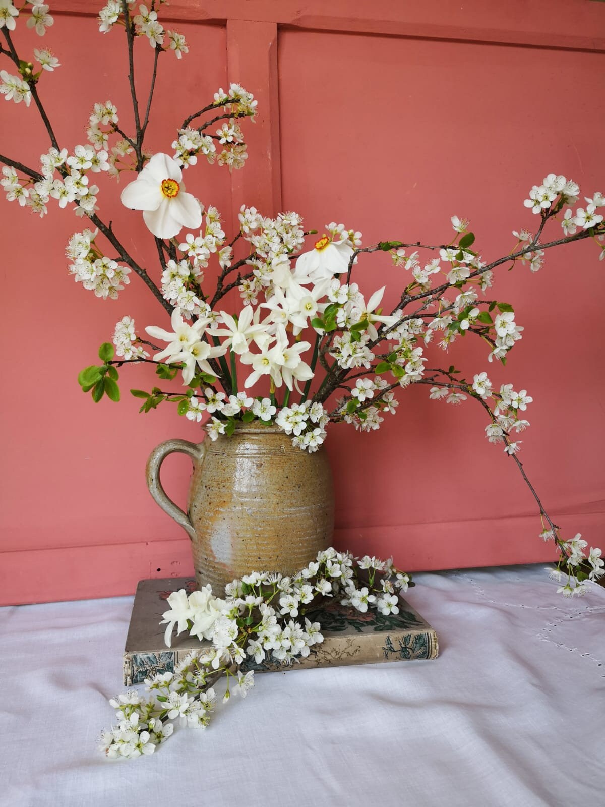 Français Pot Confit en Grès Ancien, Pichelet Rustique Français Fait à La Main, Vase Rustique