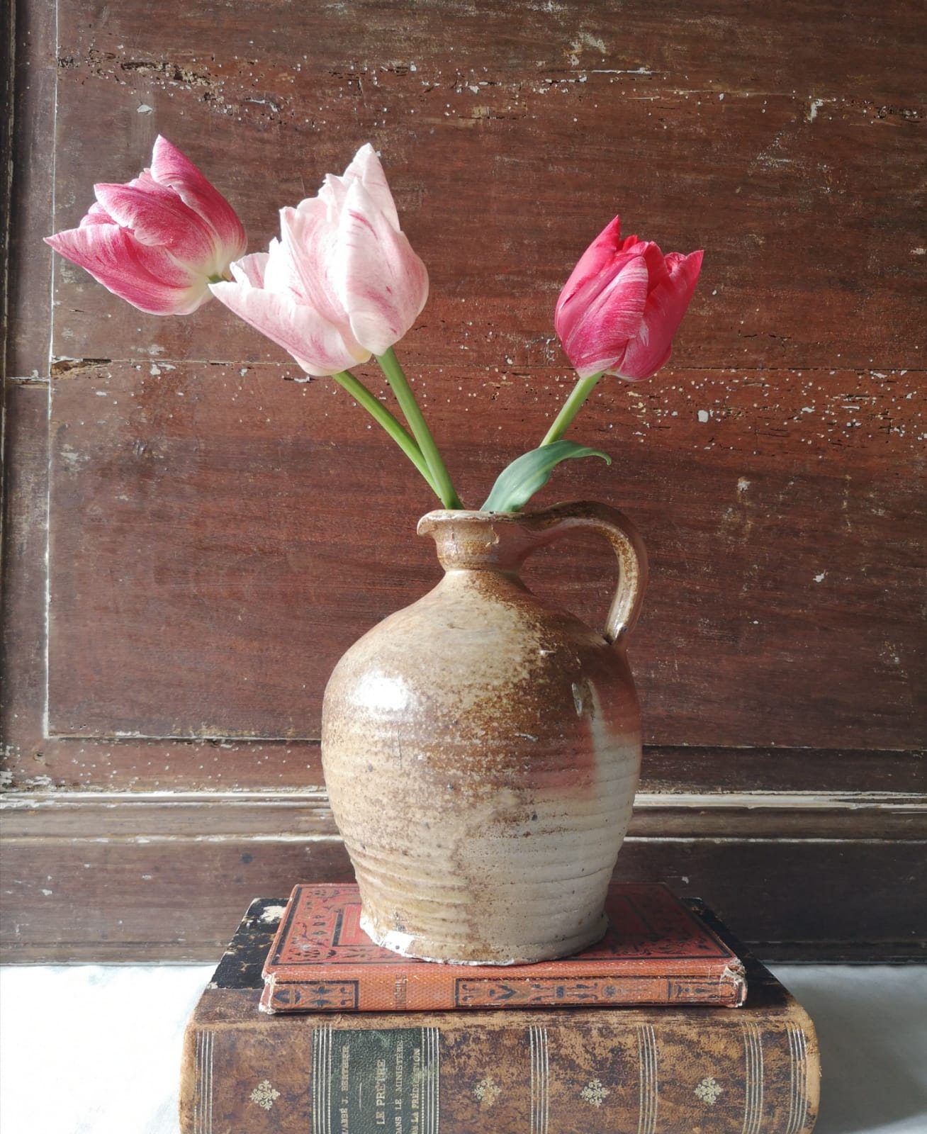 Français Pot en Grès Ancien, Pot de Confit Rustique Fait à La Main Français