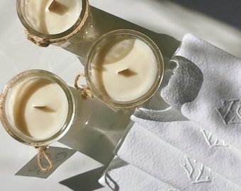 French Antique Jam Jar Candle, Organic Soy Wax Aromatherapy, Essential Oil