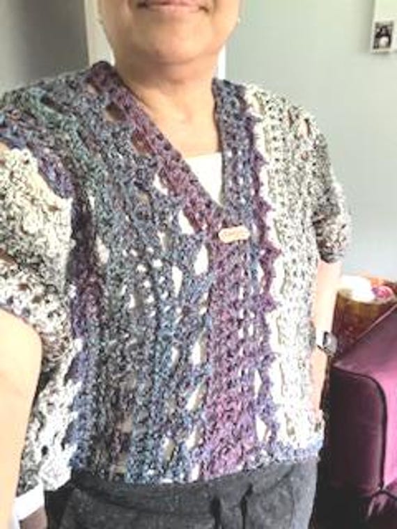 Oversized Crochet Mesh Top