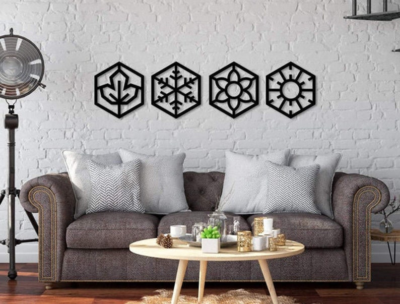 Metal Wall Art - Mountain & Sun Design, Indoor/Outdoor Decor, 118x44cm - View #6