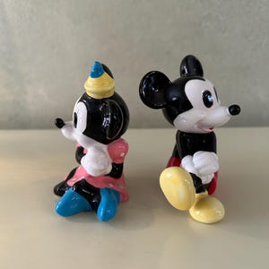 Vintage Walt Disney Mickey And Minnie Mouse Figurines image 3