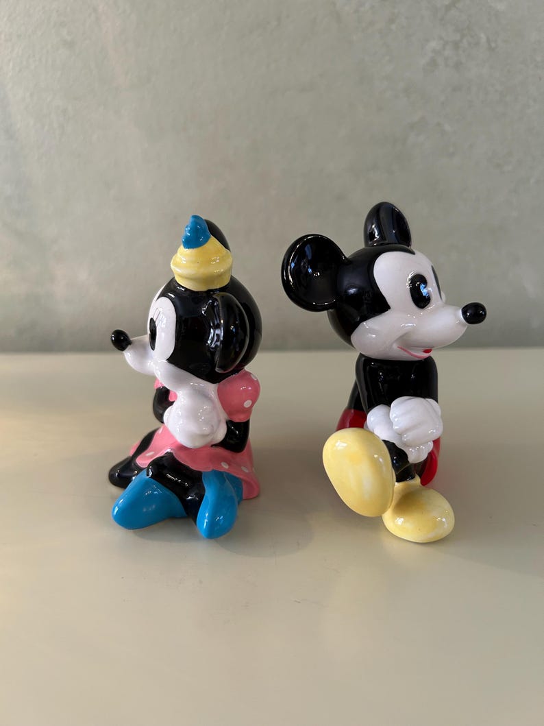 Vintage Walt Disney Mickey And Minnie Mouse Figurines image 3