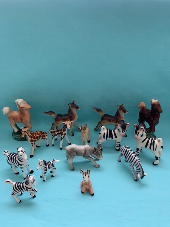 Lot of 15 Vintage Porcelain Fine Bone China Animal Figurines Etsy