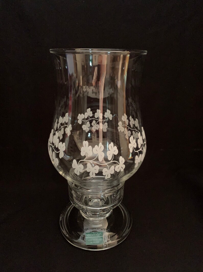 Beautiful Vintage Eamon Irish Crystal Hurricane Taper Candle Etsy