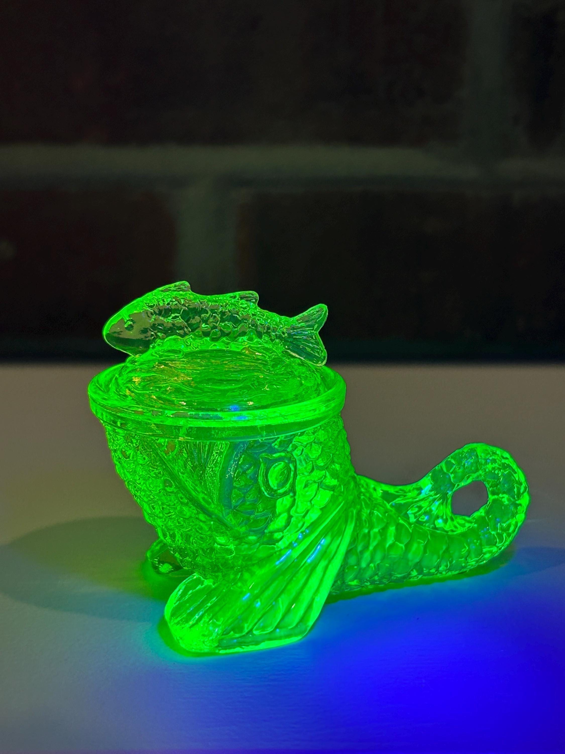 Vaseline Glass Salt Cellar - Etsy