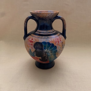 Lovely Vintage Made In Greece Ceramic Vase