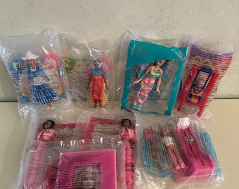 Vintage Barbie Dolls Promotional Toys Lot Of 8
