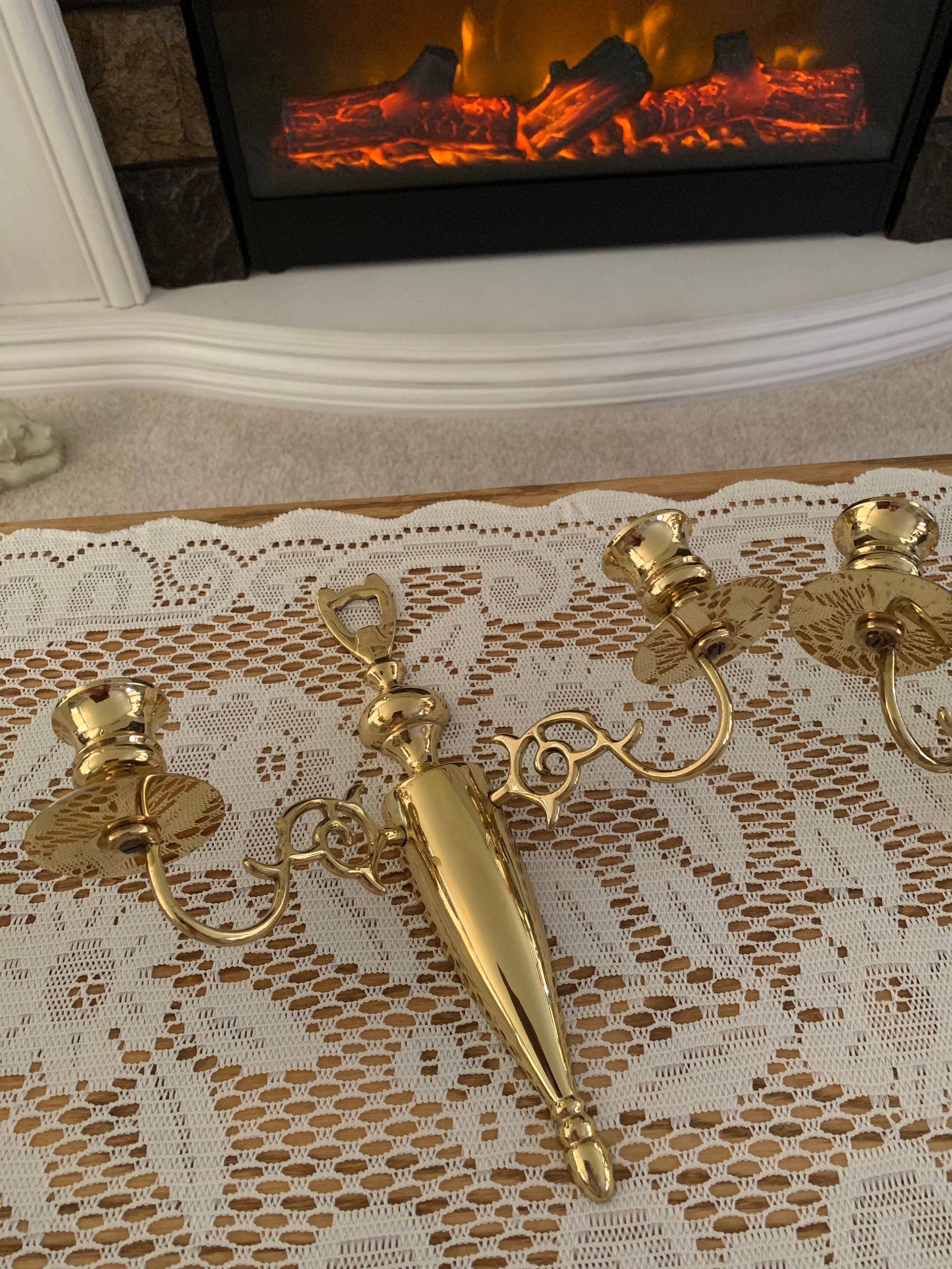 Vintage E B Baldwin Brass Wall Sconce Candelabras Etsy Australia