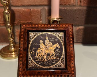 Toledo Damascene Damasquino Trinket Jewelry Box