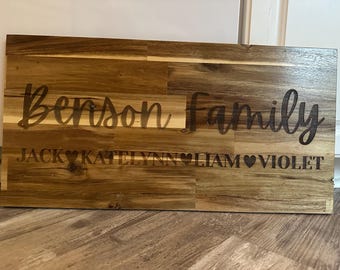 Personalized Family Name Sign