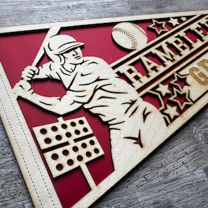 Personalized Volleyball Team Pennant: Custom Engraved Bedroom Decor