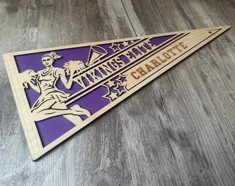 Personalized Cheer Pennant Sign