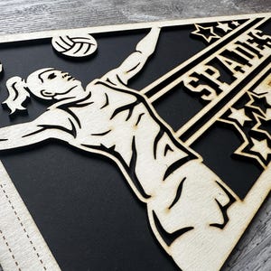 Personalized Volleyball Team Pennant: Custom Tournament Door Sign