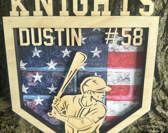 Personalized 3D Baseball Sign