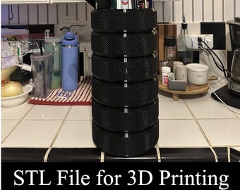 3D Model to Print Your Own Straight Stack Mystery Mini Hockey Stick Storage Bin - Holds 30+ sticks