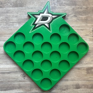 Dallas Stars Hockey Puck Display: Sports Room Wall Decor, Fan Gift