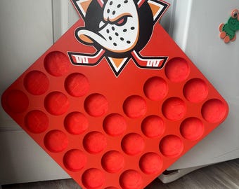 Présentoir pour rondelles de hockey Anaheim Ducks, grand losange : décoration murale pour salle de sport, cadeau de fan