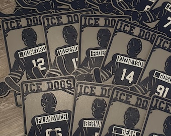 Enseigne personnalisée de joueur de hockey | Panneau individuel ou commande par équipe pour les tournois, sauf pour les portes d'hôtel