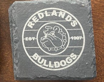 Personalized Engraved Slate Coasters: Custom Logos, sayings phrases etc Set of 4
