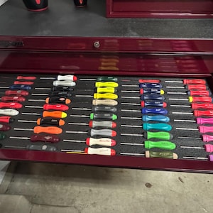 Snap-on SSDMR4B Ratcheting Screwdriver Foam Organizer | Custom Toolbox Insert