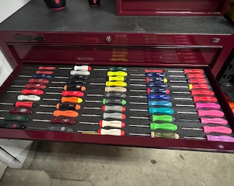 Organisateur en mousse pour tournevis à cliquet SSDMR4B enfichable | Insertion de boîte à outils personnalisée