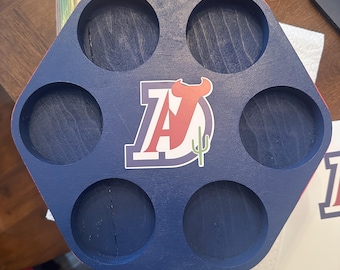 Présentoir pour rondelles de hockey hexagonal sur mesure : décoration murale pour salle de sport, cadeau de signe d'équipe de fans