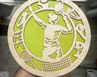 Plaque murale personnalisée de joueur de tennis : décoration de chambre de garçon ou de fille ou de casier