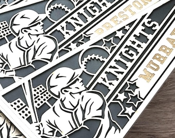 Fanion d'équipe de baseball personnalisé : plaque de porte de tournoi personnalisée