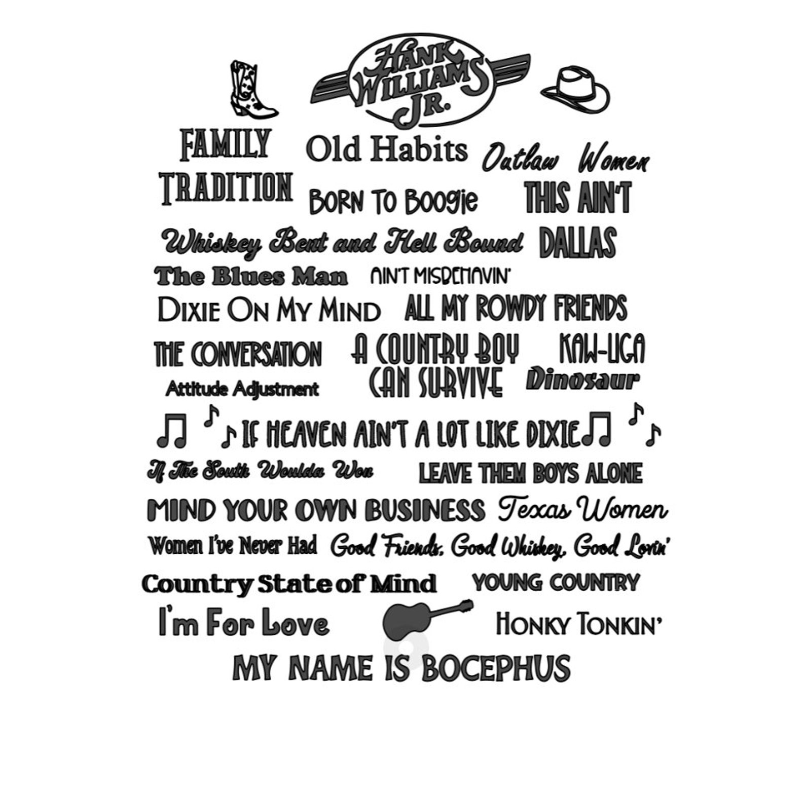Hank Williams Jr - Etsy
