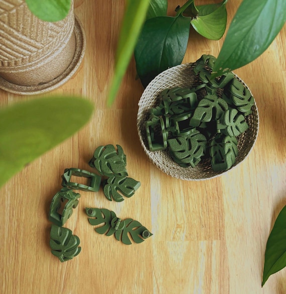 Plant Clips | Houseplant Climbing Command Hooks | Boho Leaf Plant Support Training for Climbing Plants | Renter Friendly Wall Plant Clip Set