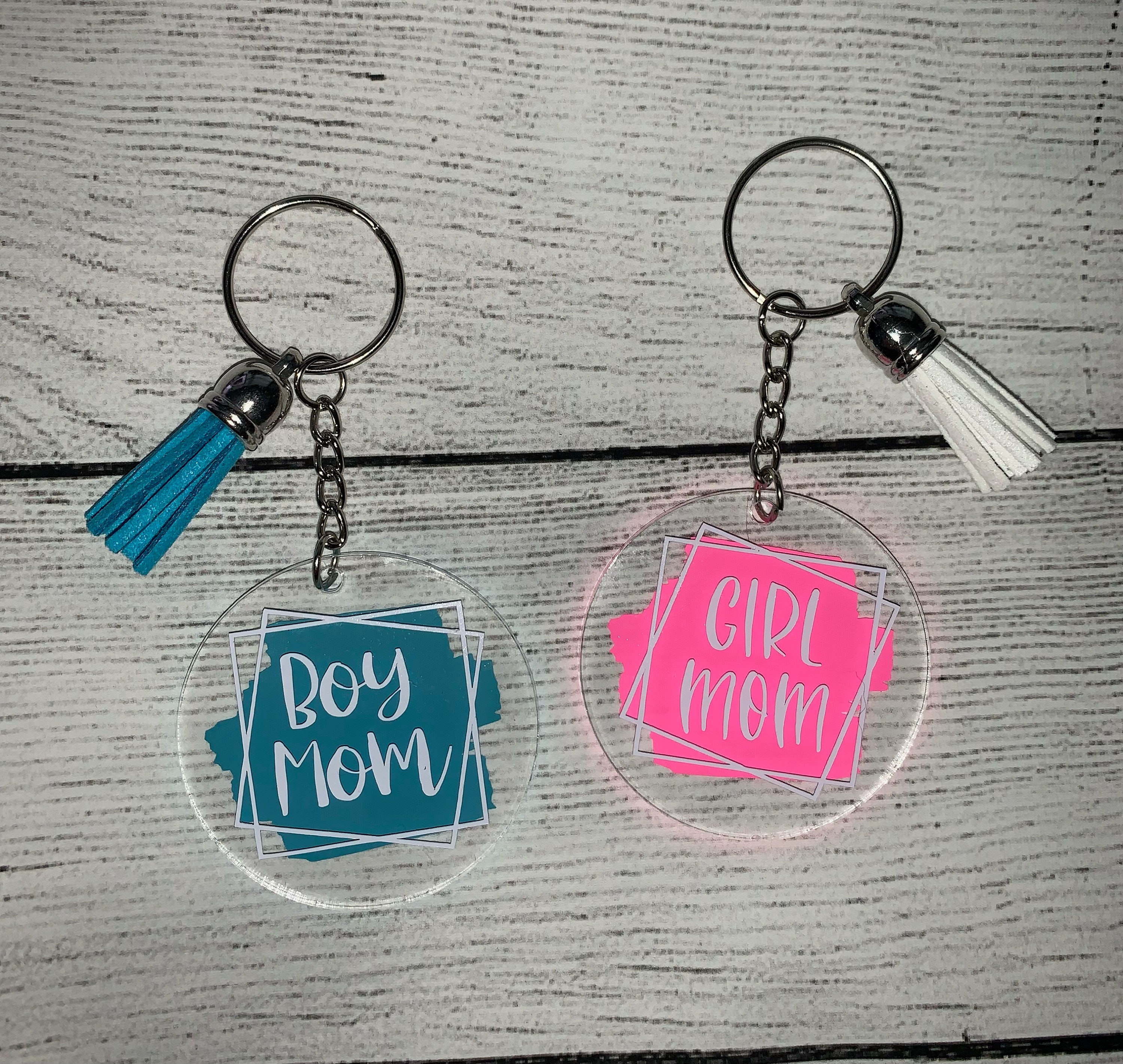 Boy Mom Keychain Girl Mom Keychain Acrylic Keychains Keychain Gifts 