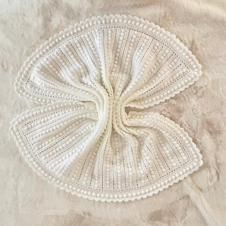 CROCHET BABY BLANKET, crochet baby blanket pattern baby blanket white baby blanket baby pattern baby christening crochet pattern, zdjęcie 2