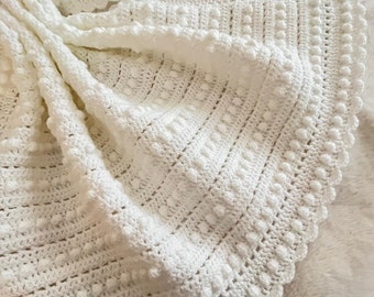 CROCHET BABY BLANKET, crochet baby blanket pattern baby blanket white baby blanket baby pattern baby christening crochet pattern,