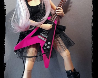 1:3 Scale  Flying V Guitar. Suitable for Smart Doll and other 60cm  BJD Dolls.